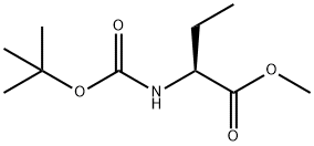 Butanoic acid, 2-[[(1,1-dimethylethoxy)carbonyl]amino]-, methyl ester, (2S)- Struktur