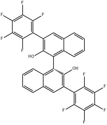 (3R)-3,3'-bis(perfluorophenyl)-[1,1'-binaphthalene]-2,2'-diol Struktur