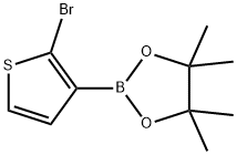 1,3,2-Dioxaborolane, 2-(2-bromo-3-thienyl)-4,4,5,5-tetramethyl- Struktur