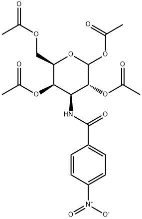 1,2,4,6-Tetra-O-acetyl-3-deoxy-3-N-(4-nitrobenzamido)-D-galactopyranose Struktur