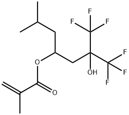 MA-MIB-HFA   1,1,1-Trifluoro-2-hydroxy-6-methyl-2-(trifluoromethyl)-heptane-4-yl methacrylate Struktur