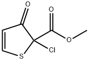 2-Thiophenecarboxylic acid, 2-chloro-2,3-dihydro-3-oxo-, Methyl ester Struktur