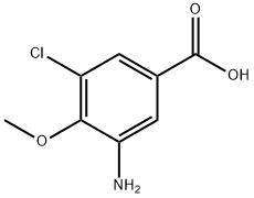 Benzoic acid, 3-amino-5-chloro-4-methoxy- Struktur