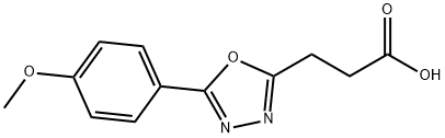 JR-9563, 3-(5-(4-Methoxyphenyl)-1,3,4-oxadiazol-2-yl)propanoic acid, 97% Struktur