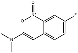 Ethenamine, 2-(4-fluoro-2-nitrophenyl)-N,N-dimethyl-, (1E)- Struktur