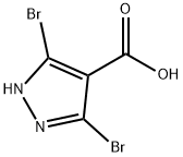 1H-Pyrazole-4-carboxylic acid, 3,5-dibromo- Struktur