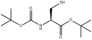 L-Cysteine, N-[(1,1-dimethylethoxy)carbonyl]-, 1,1-dimethylethyl ester Struktur