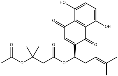 β-Acetoxyisovalerylshikonin Struktur