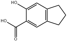 1H-Indene-5-carboxylic acid, 2,3-dihydro-6-hydroxy- Struktur