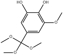 1,2-Benzenediol, 3-methoxy-5-(trimethoxymethyl)- Struktur