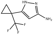 1H-Pyrazol-3-amine, 5-[1-(trifluoromethyl)cyclopropyl]- Struktur