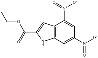 1H-Indole-2-carboxylic acid, 4,6-dinitro-, ethyl ester Struktur