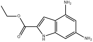 1H-Indole-2-carboxylic acid, 4,6-diamino-, ethyl ester Struktur