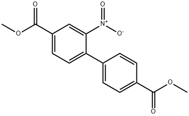 dimethyl-2-nitro-1,1′-biphenyl-4,4′-dicarboxylate Struktur