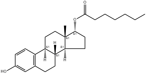 17α-Estra-1,3,5(10)-triene-3,17-diol-17-heptanoate Struktur