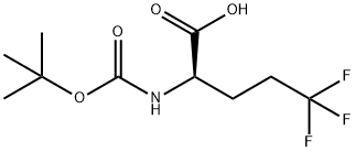 D-Norvaline, N-[(1,1-dimethylethoxy)carbonyl]-5,5,5-trifluoro- Struktur