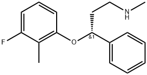 Benzenepropanamine, γ-(3-fluoro-2-methylphenoxy)-N-methyl-, (γR)- Struktur