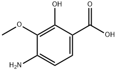 Benzoic acid, 4-amino-2-hydroxy-3-methoxy- Struktur