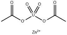 zinc bis(acetato-O)dioxouranate Struktur