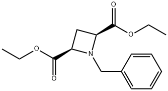 2,4-Azetidinedicarboxylic acid, 1-(phenylmethyl)-, 2,4-diethyl ester, (2R,4S)- Struktur