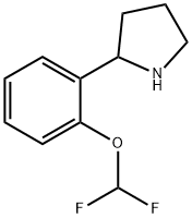 Pyrrolidine, 2-[2-(difluoromethoxy)phenyl]- Struktur