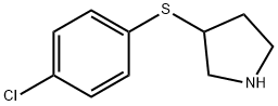 Pyrrolidine, 3-[(4-chlorophenyl)thio]- Struktur