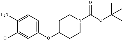 tert-butyl 4-(4-amino-3-chlorophenoxy)piperidine-1-carboxylate Struktur