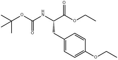 L-Tyrosine, N-[(1,1-dimethylethoxy)carbonyl]-O-ethyl-, ethyl ester Struktur