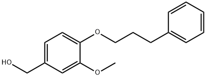 Benzenemethanol, 3-methoxy-4-(3-phenylpropoxy)- Struktur