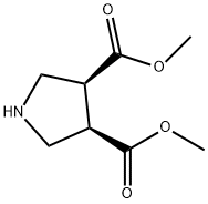 cis-dimethyl pyrrolidine-3，4-dicarboxylate hydrochloride Struktur