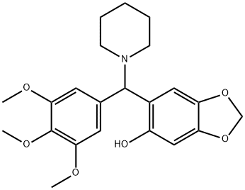 6-(Piperidin-1-yl(3,4,5-trimethoxyphenyl)methyl)benzo[d][1,3]dioxol-5-ol Struktur