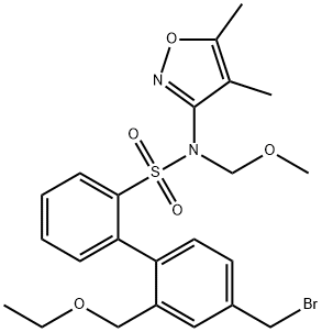 4'-(Bromomethyl)-N-(4,5-dimethyl-3-isoxazolyl)-2'-(ethoxymethyl)-N-(methoxymethyl)[1,1'-biphenyl]-2-sulfonamide Struktur