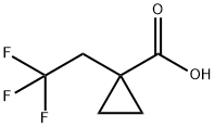 1-(2,2,2-trifluoroethyl)cyclopropane-1-carboxylic acid Struktur