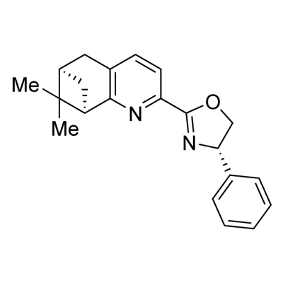 6,8-Methanoquinoline, 2-[(4S)-4,5-dihydro-4-phenyl-2-oxazolyl]-5,6,7,8-tetrahydro-7,7-dimethyl-, (6R,8R)- Struktur