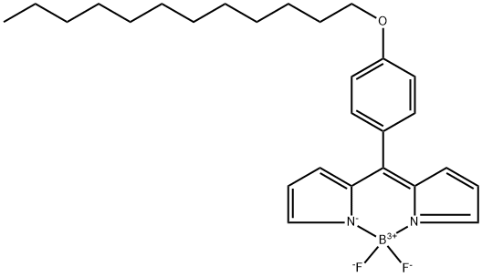 (T-4)-[2-[[4-(Dodecyloxy)phenyl](2H-pyrrol-2-ylidene-κN)methyl]-1H-pyrrolato-κN]difluoroboron Struktur