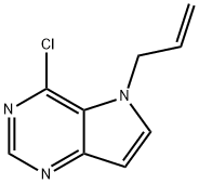 4-chloro-5-(prop-2-en-1-yl)-5H-pyrrolo[3,2-d]pyrimidine Struktur