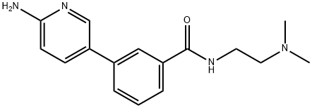 Benzamide, 3-(6-amino-3-pyridinyl)-N-[2-(dimethylamino)ethyl]- Struktur