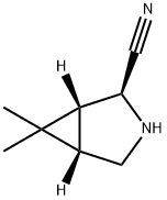 3-Azabicyclo[3.1.0]hexane-2-carbonitrile, 6,6-dimethyl-, (1R,2S,5S)- Struktur