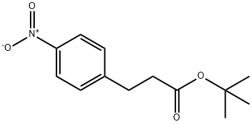 Benzenepropanoic acid, 4-nitro-, 1,1-dimethylethyl ester Struktur