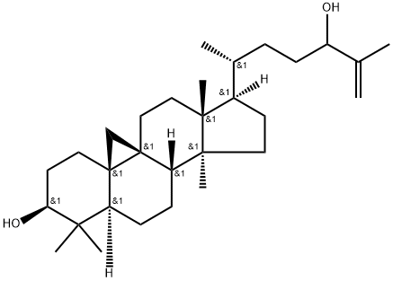 9,19-Cyclo-5α-lanost-25-ene-3β,24-diol Struktur