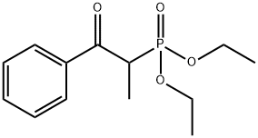 Phosphonic acid, P-(1-methyl-2-oxo-2-phenylethyl)-, diethyl ester Struktur