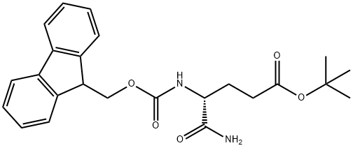 Pentanoic acid, 5-amino-4-[[(9H-fluoren-9-ylmethoxy)carbonyl]amino]-5-oxo-, 1,1-dimethylethyl ester, (4R)- Struktur