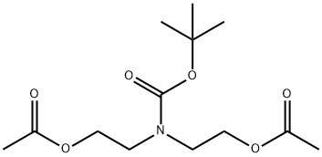 Carbamic acid, N,N-bis[2-(acetyloxy)ethyl]-, 1,1-dimethylethyl ester Struktur