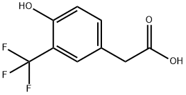 Benzeneacetic acid, 4-hydroxy-3-(trifluoromethyl)- Struktur