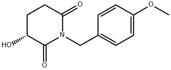 2,6-Piperidinedione, 3-hydroxy-1-[(4-methoxyphenyl)methyl]-, (3R)- Struktur