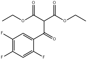 Propanedioic acid, 2-(2,4,5-trifluorobenzoyl)-, 1,3-diethyl ester Struktur