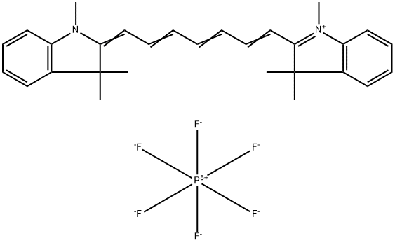 2-[7-(1,3-Dihydro-1,3,3-trimethyl-2H-indol-2-ylidene)-1,3,5-heptatrien-1-yl]-1,3,3-trimethyl-3H-indolium hexafluorophosphate (1:1) Struktur