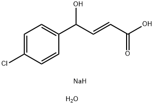 2-Butenoic acid, 4-(4-chlorophenyl)-4-hydroxy-, sodium salt, hydrate (1:1:1), (2E)- Struktur