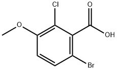 6-Bromo-2-chloro-3-methoxybenzoic acid Struktur