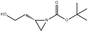 1-Aziridinecarboxylic acid, 2-(2-hydroxyethyl)-, 1,1-dimethylethyl ester, (2S)- Struktur